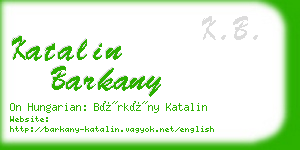 katalin barkany business card